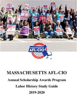 MASSACHUSETTS AFL-CIO - Annual Scholarship Awards Program Labor History Study Guide 2019-2020