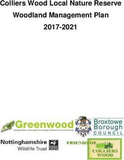 Colliers Wood Local Nature Reserve Woodland Management Plan 2017-2021