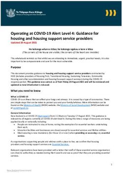 Operating at COVID-19 Alert Level 4: Guidance for housing and housing support service providers - Ministry of ...