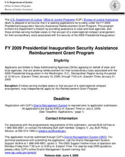 FY 2009 Presidential Inauguration Security Assistance Reimbursement Grant Program
