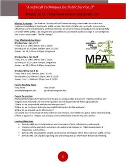 "Analytical Techniques for Public Service, II" Winter 2018, Tribal Governance Concentration