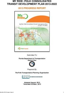 MY RIDE: POLK CONSOLIDATED TRANSIT DEVELOPMENT PLAN 2013-2022