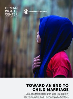 TOWARD AN END TO CHILD MARRIAGE - Lessons from Research and Practice in Development and Humanitarian Sectors - Girls Not Brides