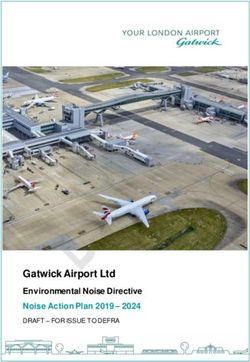 Gatwick Airport Ltd Environmental Noise Directive Noise Action Plan 2019 2024 - DRAFT - FOR ISSUE TO DEFRA