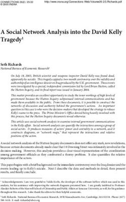 A Social Network Analysis into the David Kelly Tragedy1