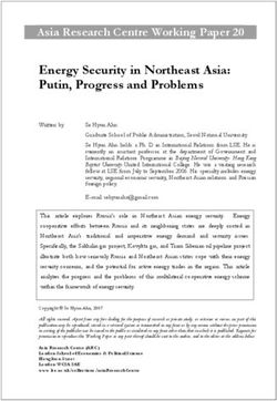 Energy Security in Northeast Asia: Putin, Progress and Problems