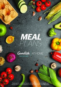 MEAL PLANS - Please use this meal plan as a guide only, Goodlife recommends that you check with your GP or nutritionist/dietitian for further ...