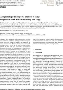 A regional spatiotemporal analysis of large magnitude snow avalanches using tree rings - Natural Hazards and Earth System Sciences