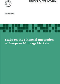 Study on the Financial Integration of European Mortgage Markets - October 2003