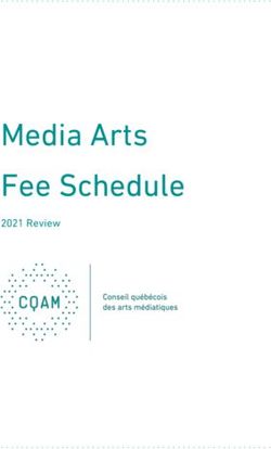 Media Arts Fee Schedule - 2021 Review