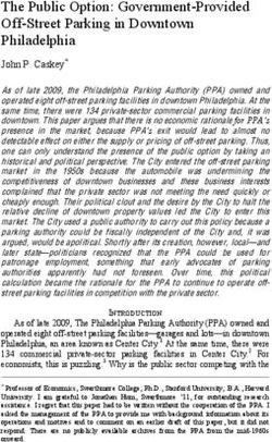 The Public Option: Government-Provided Off-Street Parking in Downtown Philadelphia