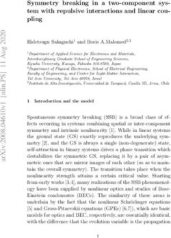 Symmetry breaking in a two-component sys- tem with repulsive interactions and linear cou-pling