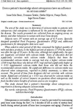 Does a patient's knowledge about osteoporosis have an influence on calcium intake?