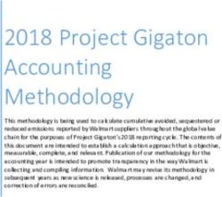 2018 Project Gigaton Accounting Methodology - Walmart ...