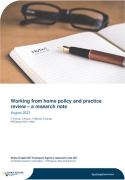 Working from home policy and practice review - a research note - August 2021 Waka Kotahi NZ Transport Agency research note 001
