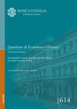 R 614 - Households' energy demand and the effects of carbon pricing in Italy by Ivan Faiella and Luciano Lavecchia - Banca d'Italia