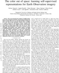 The color out of space: learning self-supervised representations for Earth Observation imagery - arXiv