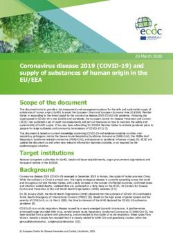 Coronavirus disease 2019 (COVID-19) and supply of substances of human origin in the - EU/EEA - European Union