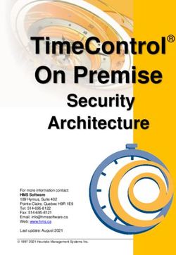 TIMECONTROL ON PREMISE - SECURITY ARCHITECTURE
