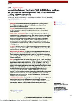 ASSOCIATION BETWEEN VACCINATION WITH BNT162B2 AND INCIDENCE OF SYMPTOMATIC AND ASYMPTOMATIC SARS-COV-2 INFECTIONS AMONG HEALTH CARE WORKERS