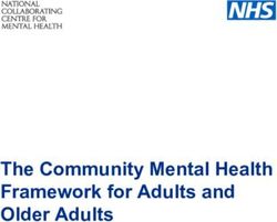 The Community Mental Health Framework for Adults and Older Adults