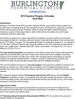 BTC Daytime Program of Studies 2019-2020 - Burlington Technical ...