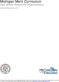 Michigan Merit Curriculum - High School Graduation Requirements Updated September 2017
