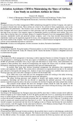Aviation Accidents: CRM to Maintaining the Share of Airlines Case Study on accidents Airlines in China - ERIC