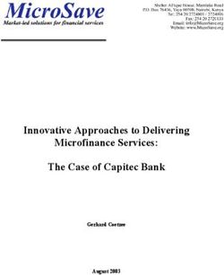 Innovative Approaches to Delivering Microfinance Services: The Case of Capitec Bank - Gerhard Coetzee August 2003