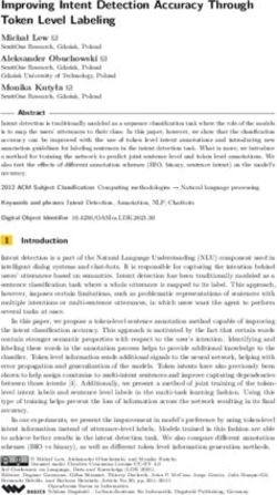 Improving Intent Detection Accuracy Through Token Level Labeling - Schloss Dagstuhl