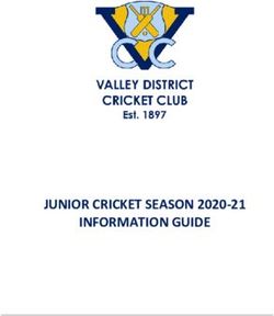 JUNIOR CRICKET SEASON 2020-21 INFORMATION GUIDE - Valley ...