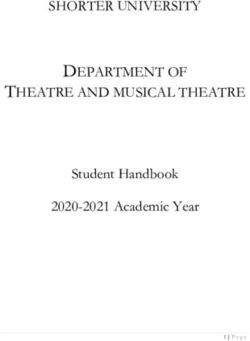 DEPARTMENT OF THEATRE AND MUSICAL THEATRE - SHORTER UNIVERSITY