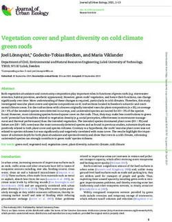 Vegetation cover and plant diversity on cold climate green roofs