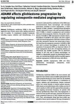 ADAM8 affects glioblastoma progression by regulating osteopontin-mediated angiogenesis - De Gruyter