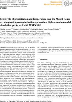 Sensitivity of precipitation and temperature over the Mount Kenya area to physics parameterization options in a high-resolution model simulation ...