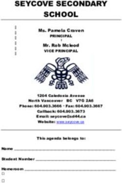 SEYCOVE SECONDARY SCHOOL - North Vancouver School District