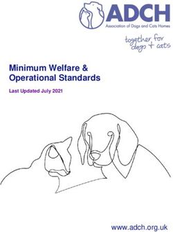 Minimum Welfare & Operational Standards - Last Updated July 2021 - www.adch.org.uk - Association of ...