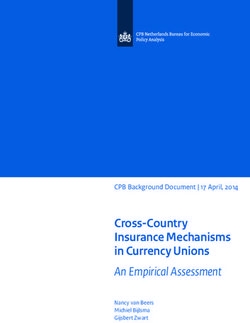 Cross-Country Insurance Mechanisms in Currency Unions An Empirical Assessment - CPB Background Document | 17 April, 2014