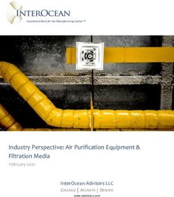 INDUSTRY PERSPECTIVE: AIR PURIFICATION EQUIPMENT & FILTRATION MEDIA - FEBRUARY 2021 - INTEROCEAN ...