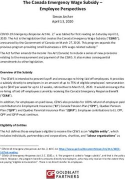 The Canada Emergency Wage Subsidy - Employee Perspectives