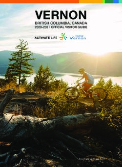 VERNON BRITISH COLUMBIA, CANADA - 2020-2021 OFFICIAL VISITOR GUIDE - Tourism Vernon