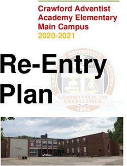 Re-Entry Plan - Crawford Adventist Academy Elementary Main Campus 2020-2021