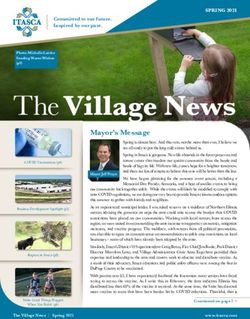 The Village News - SPRING 2021 - Village of Itasca