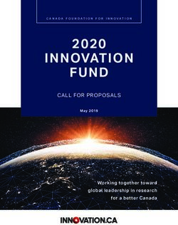 INNOVATION 2020 FUND CALL FOR PROPOSALS - Working together toward global leadership in research for a better Canada - Canada foundation ...