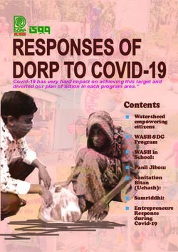 RESPONSES OF DORP TO COVID-19 - Watershed | Empowering citizens