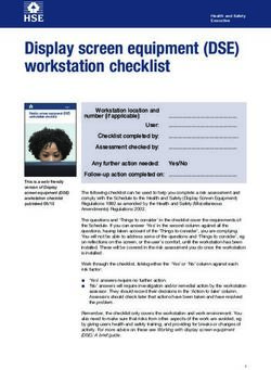 Display screen equipment (DSE) workstation checklist - HSE