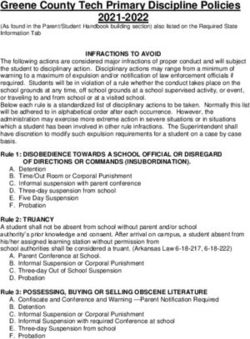 Greene County Tech Primary Discipline Policies 2021-2022