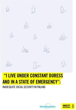 "I LIVE UNDER CONSTANT DURESS AND IN A STATE OF EMERGENCY": INADEQUATE SOCIAL SECURITY IN FINLAND