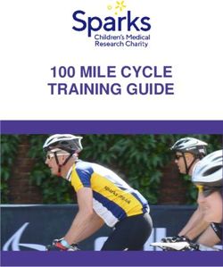 100 MILE CYCLE TRAINING GUIDE - Sparks Charity