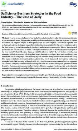 Sufficiency Business Strategies in the Food Industry-The Case of Oatly - MDPI